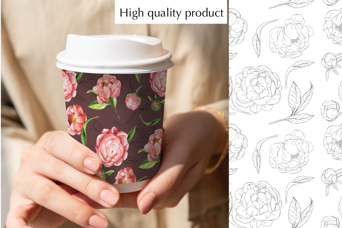 Peonies. Beautiful flowers, a Decorative Illustration by NastyaKim (Photo 3 of 6)