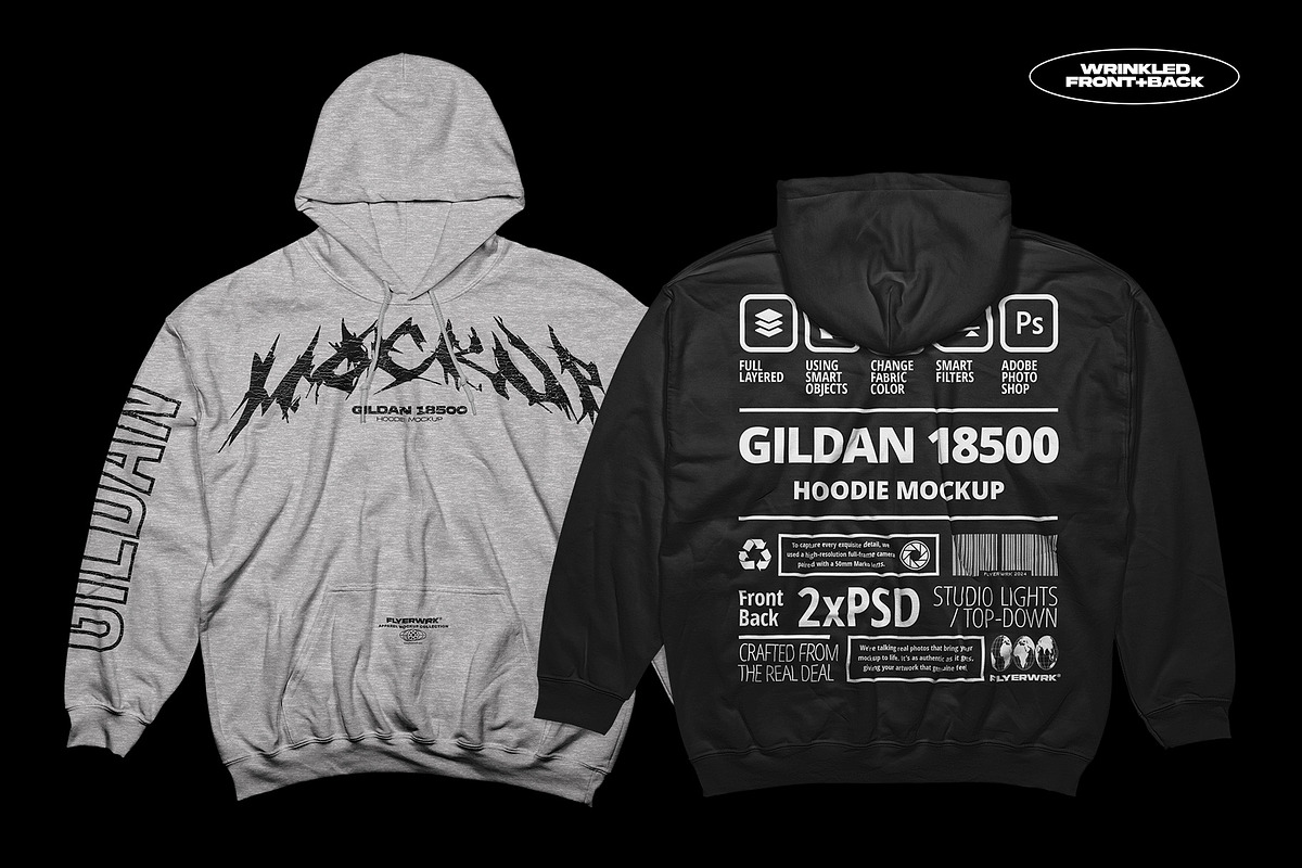 Hoodie Mockup - Gildan 18500, a Hoody Mockup by FLYERWRK (Photo 10 of 11)