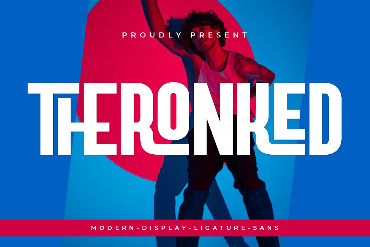 Theronked - Modern Ligature Sans, a Sans Serif Font by Almeera Std (Photo 1 of 10)