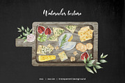 Watercolor Cheese Board Logo, an Illustration by Art and Funny (Thumbnail 5 of 5)