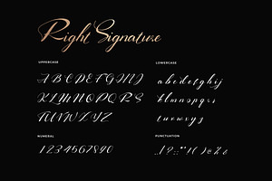 Right Signature Classic Handwritten