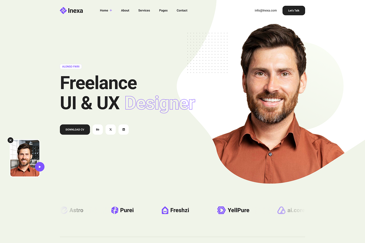 Inexa - Personal Portfolio HTML, a HTML Template by AliThemes (Photo 4 of 10)