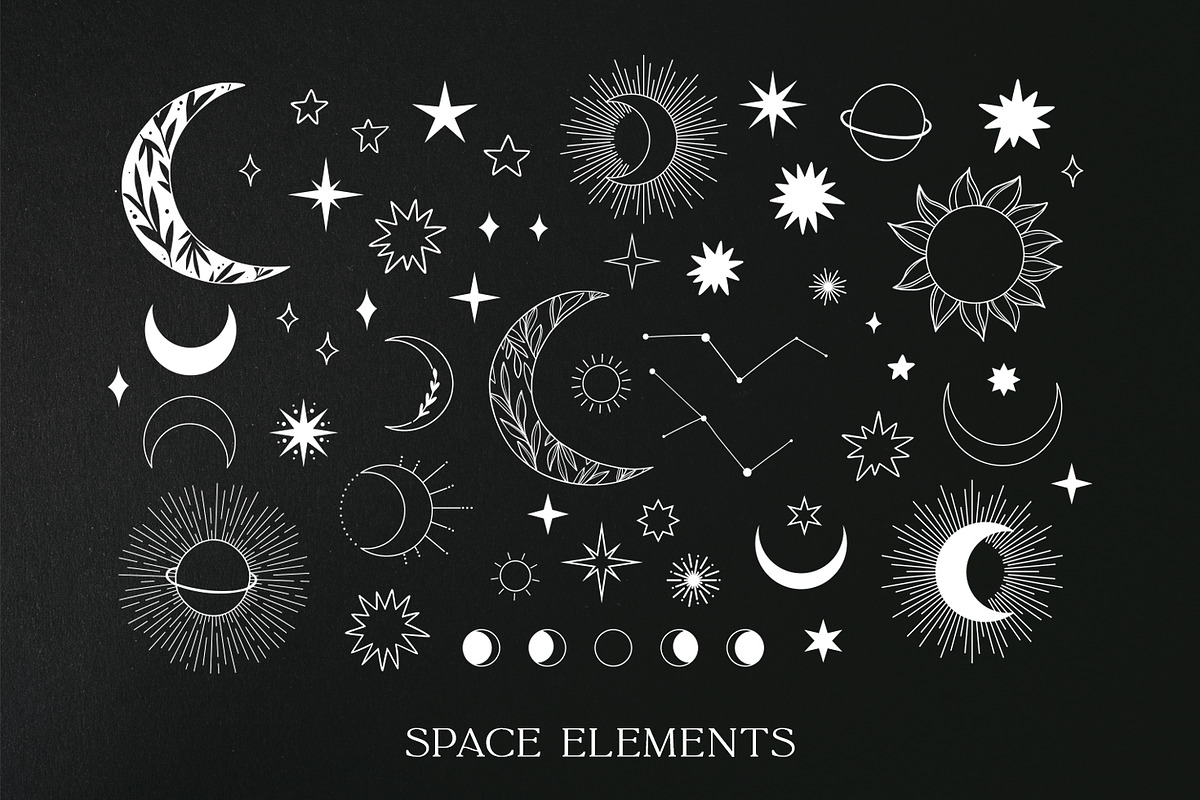 Magic outline logo. Astrology, a Graphic by Kate Macate (Photo 9 of 22)