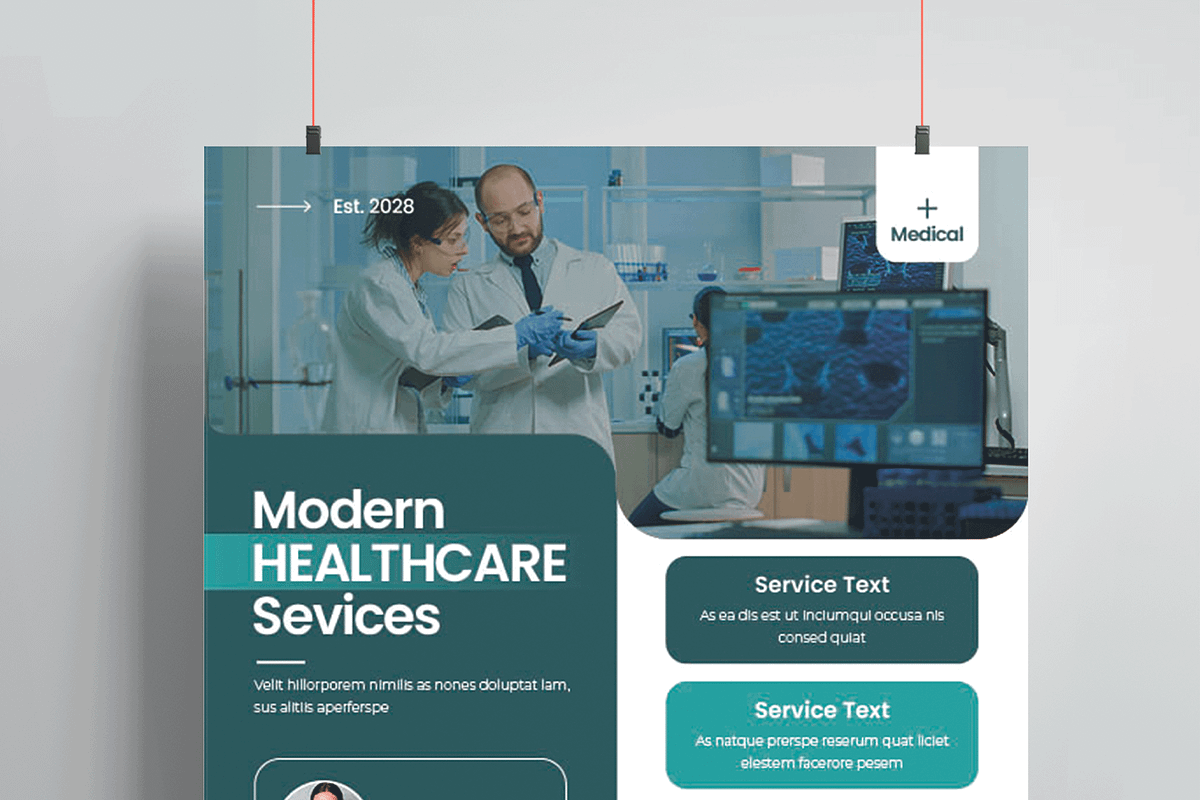 Medical Healthcare Flyer Template, a Flyer Template by MightyDesign (Photo 2 of 8)