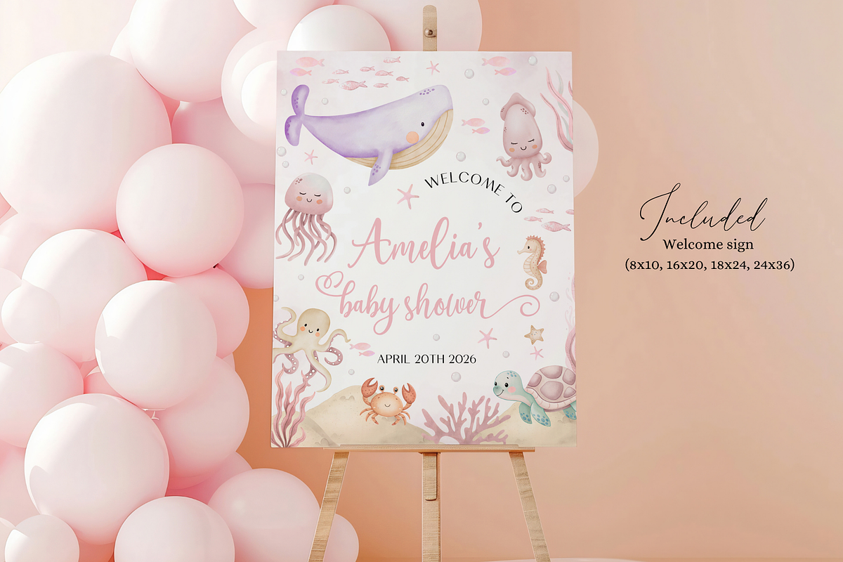 Under The Sea Welcome Poster, a Poster Template by Digital_Mind (Photo 2 of 2)