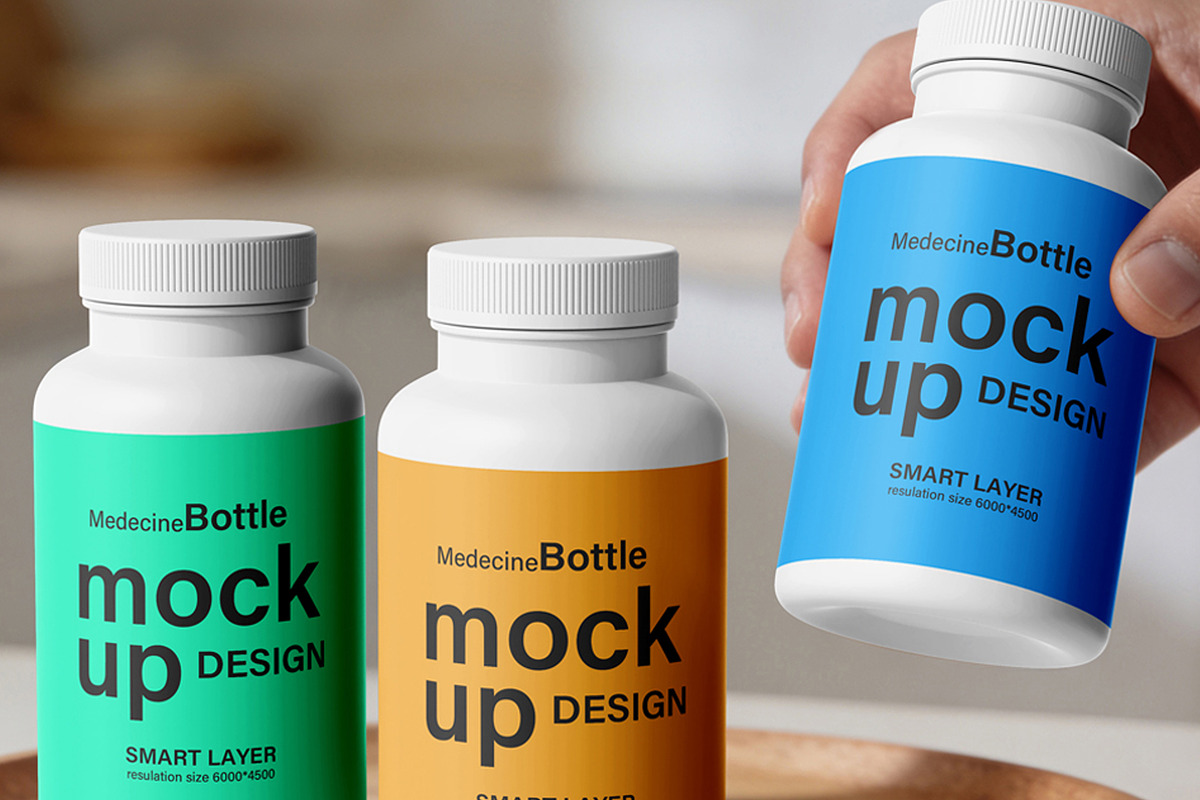Supplement Bottle Mockup Bundle, a Packaging Mockup by pixelmock (Photo 34 of 35)