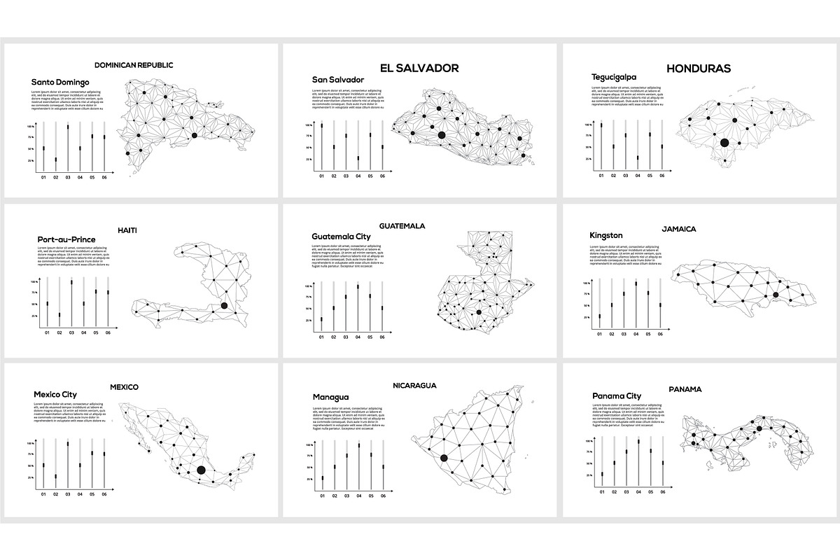 Maps line Presentation Template, a Presentation Template by Infographics project (Photo 17 of 21)