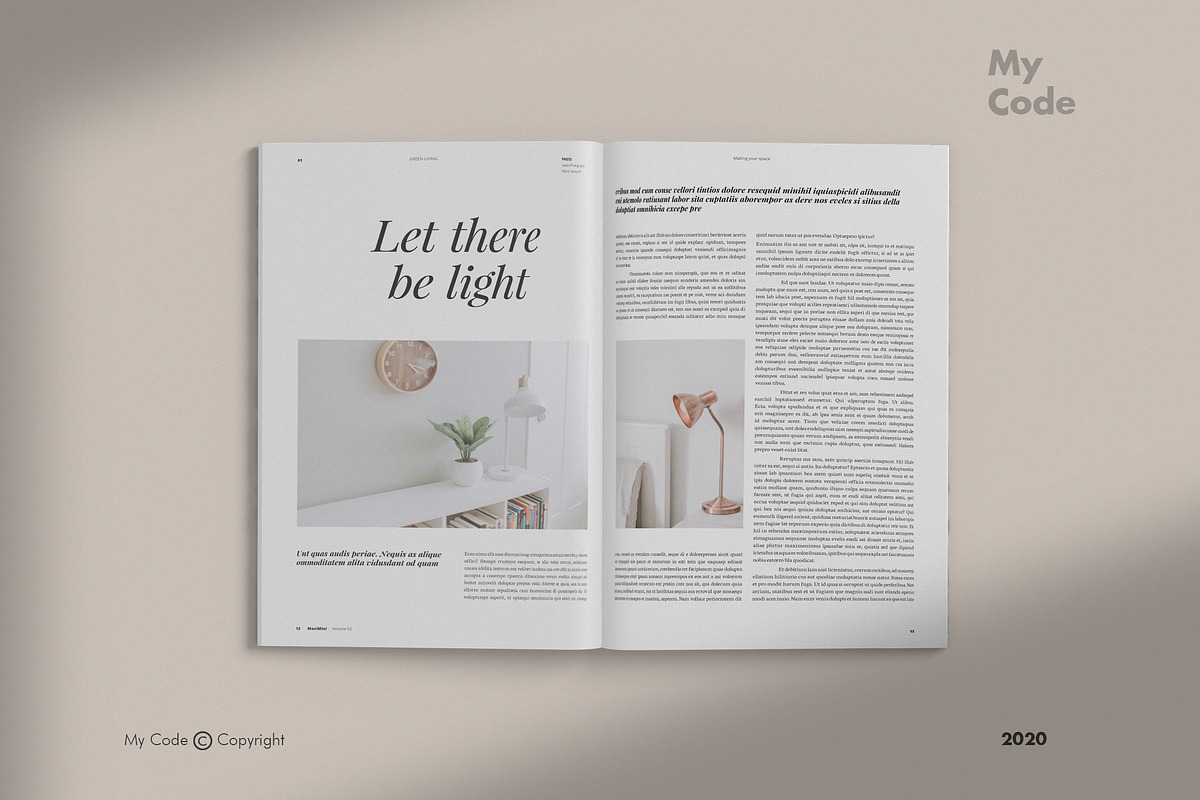 Minimalist Magazine Mockup, a Magazine Template by My Code Std (Photo 4 of 7)