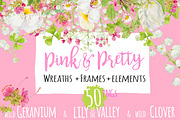 Pink&Pretty-wreaths+elements, an Illustration by watercolorwild.graphics (Thumbnail 10 of 10)