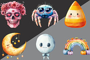 Pastel Halloween Clipart, an Illustration by Black Bird Studio (Thumbnail 6 of 6)