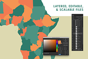 Africa Vector Map, a Graphic by Ben Buysse (Thumbnail 3 of 4)
