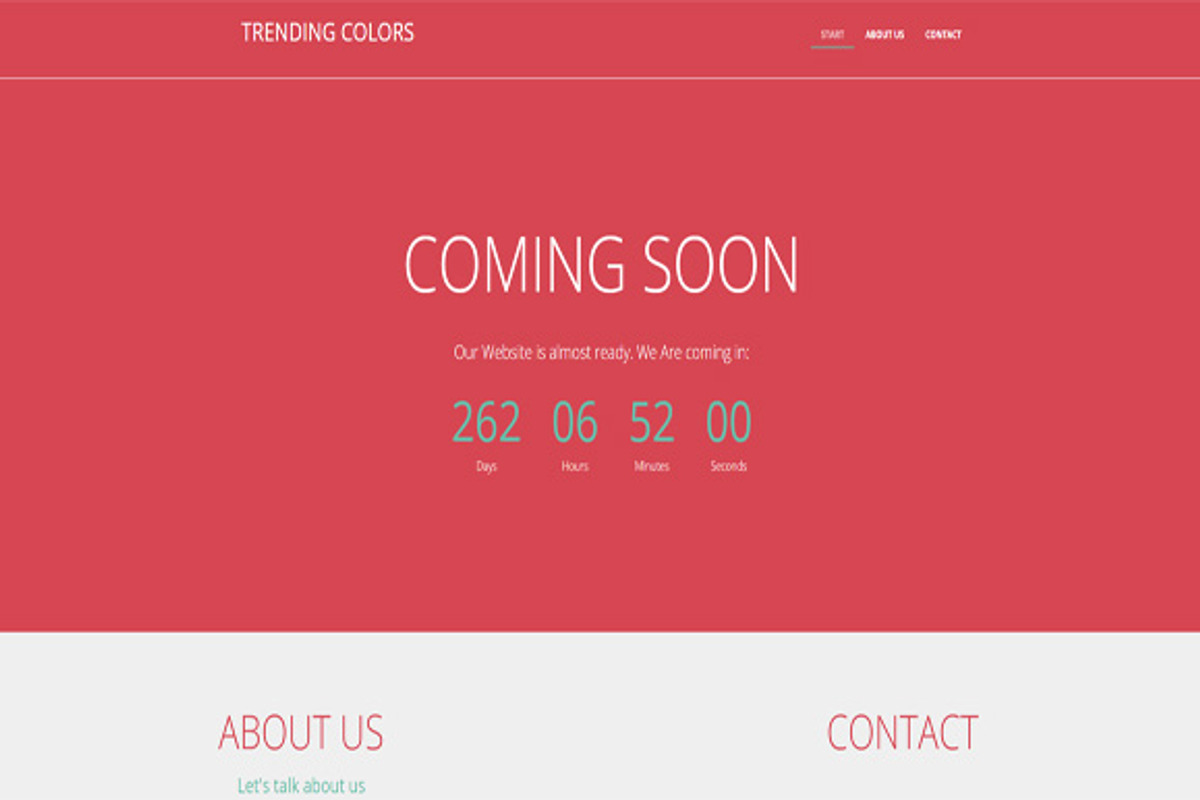 Trending Colors-v2 Coming Soon, a HTML Template by earthquake (Photo 1 of 5)