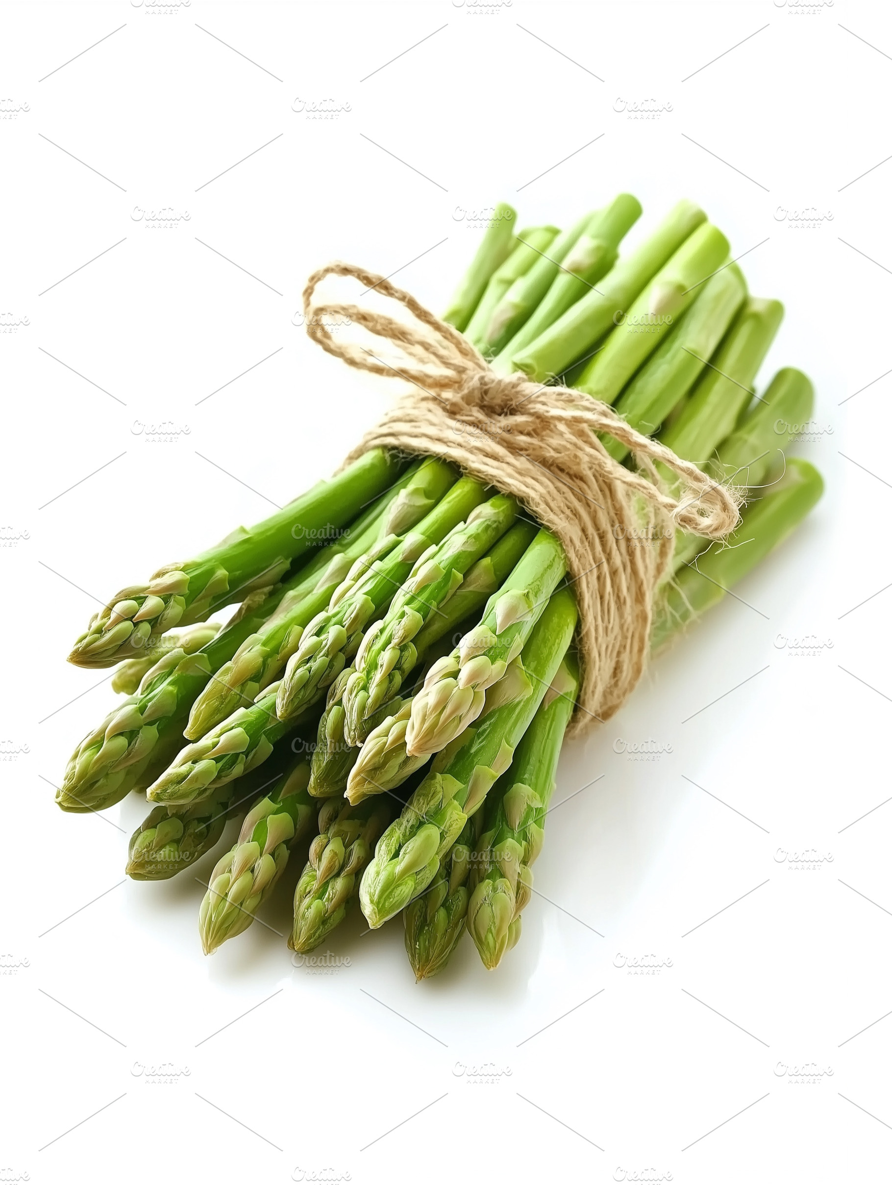 Bunch of green asparagus tied, a Food & Drink Photo by MistyDay