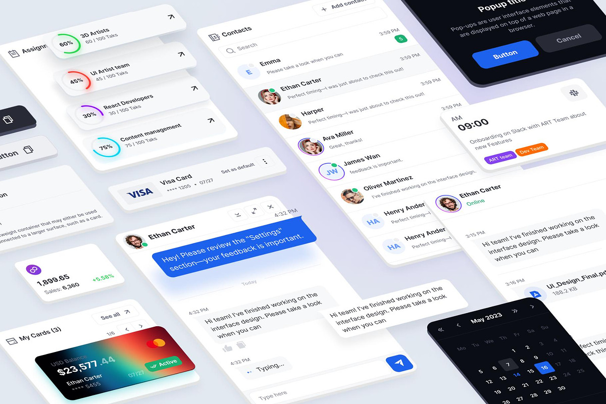 AkiraUI kit - Design System v1.0, an UI Kit Template by Lumina_ui_ux202 (Photo 5 of 8)