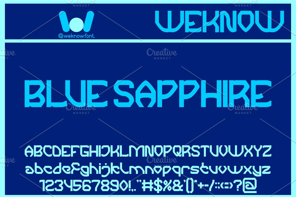 Blue Sapphire font, a Font by weknow (Photo 1 of 8)