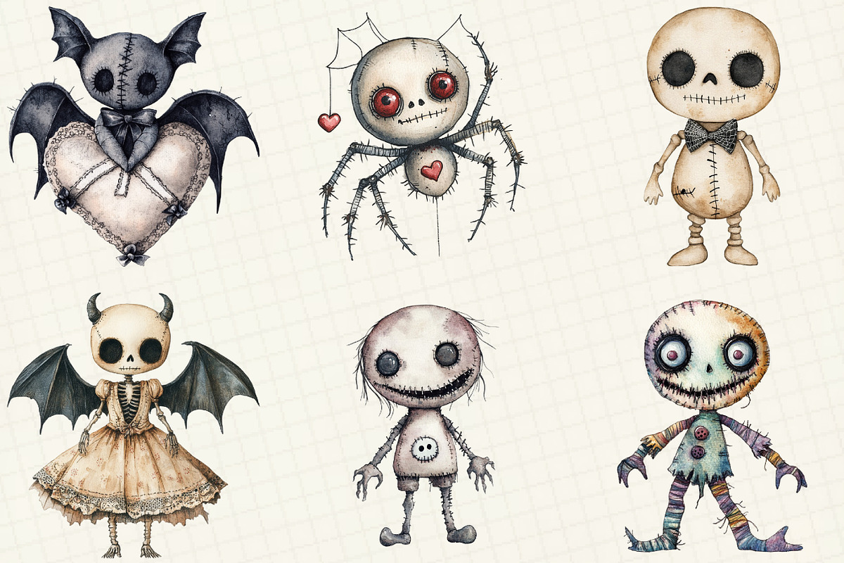 Halloween Voodoo Doll Clipart, an Illustration by OK Design (Photo 4 of 5)