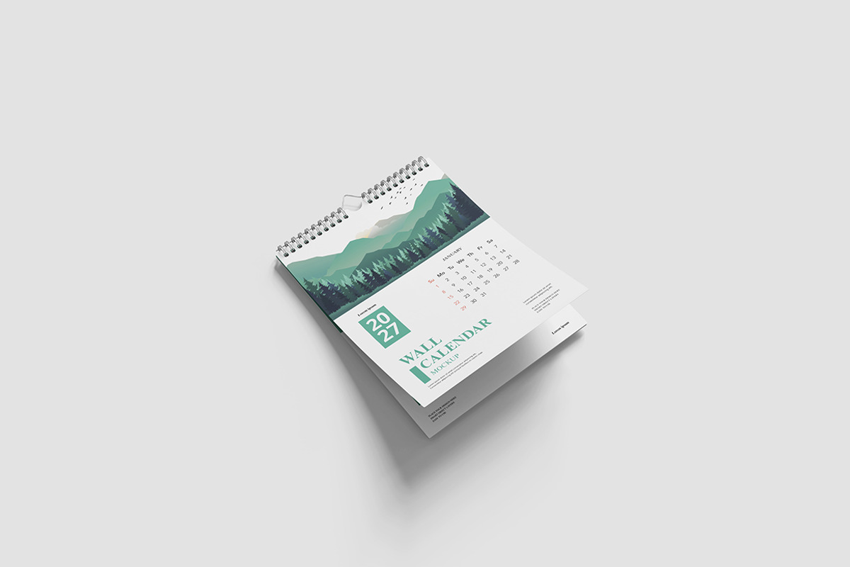 Wall Calendar Mockup, a Product Mockup by Indah (Photo 4 of 6)