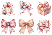 Soft Pink Watercolor Coquette Bow, an Illustration by DreamArtGraphic (Thumbnail 2 of 4)