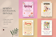 Spring Invitation Bundle, an Invitation Template by graphypix (Thumbnail 1 of 6)