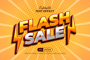 3D Text Effect Flash Sale Style