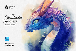 Watercolor Journeys Affinity Brushes, a Brush Add-On by brushapes.com