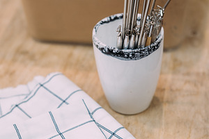 Clay tools pottery workspace ceramic instruments, an Arts & Entertainment Photo by Photo Drive Studio