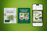 Matcha Shop Social Media Post Pack, a Flyer Template by The Good Store (Thumbnail 2 of 4)