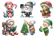 Christmas Elderly Clipart Set, an Illustration by Daily.Designs (Thumbnail 2 of 5)