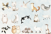 Arctic Animal Adventure Clipart, an Illustration by NadiaTheronArt (Thumbnail 3 of 5)