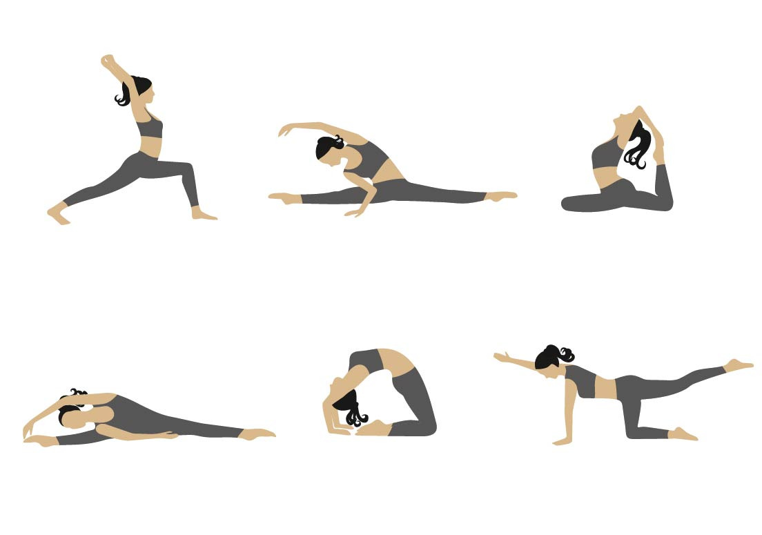 Woman stretching vector set, a Graphic by Svetlana Voloshina