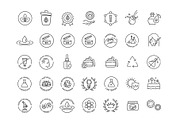 Natural, Organic, Skincare Symbols, an Outline Icon by Tettygreen (Thumbnail 2 of 2)