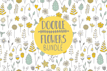 Doodle flowers bundle