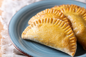 Homemade empanadas on a plate