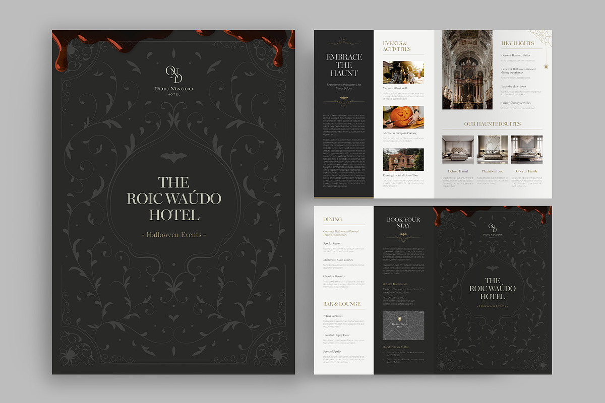 Halloween Hotel Mini Brochure Templa, a Brochure Template by BrandPacks (Photo 1 of 5)