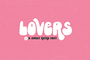 LOVERS an Adorable Retro Font, a Font by Blush Font Co. (Thumbnail 1 of 9)