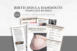 Birth Doula Handouts Forms Bundle