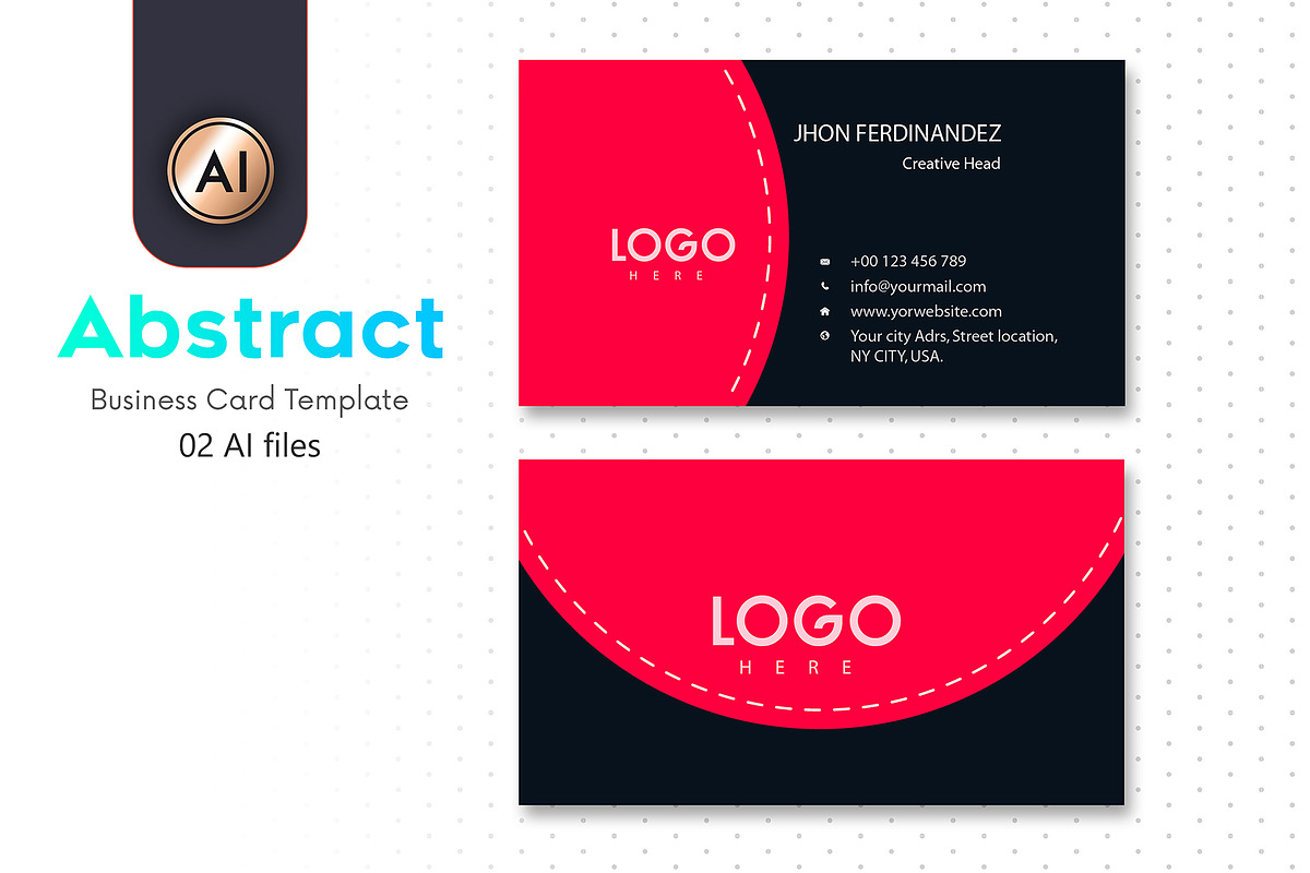 Abstract Business Card Template - 06, a Business Card Template by M6 Gallery