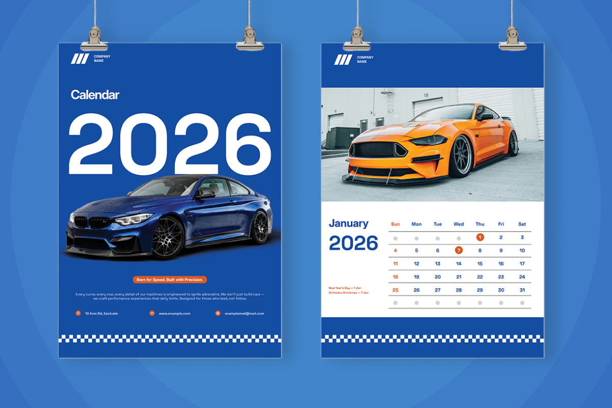 Corporate Automotive Calendar Design preview 4