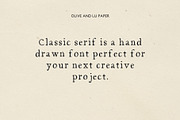 Classic Serif Font, a Serif Font by Olive & Lu Paper (Thumbnail 2 of 2)