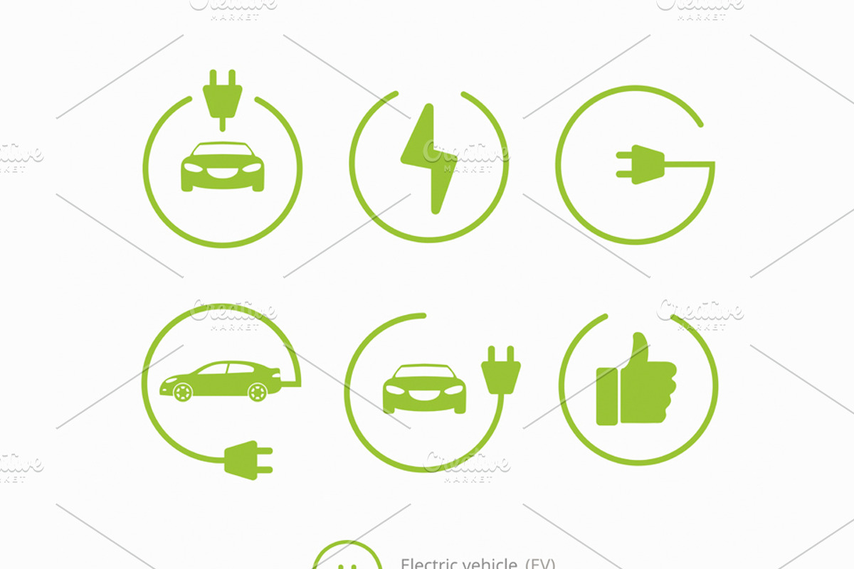 Electric car station icon, an Outline Icon by WalnutBird (Photo 3 of 3)