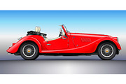 Morgan Plus 4 vintage car, 1966, a Transportation Illustration by frizio (Thumbnail 1 of 4)
