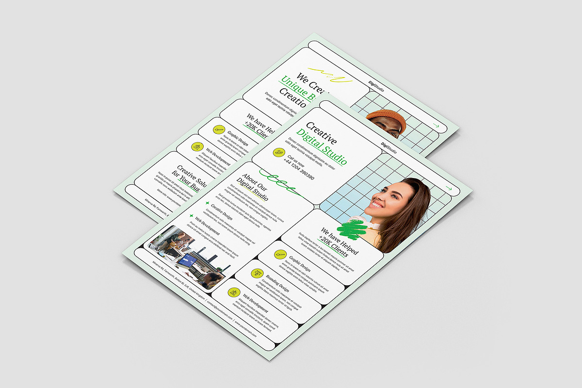 Digital Studio Flyer Canva Template, a Flyer Template by artbart (Photo 2 of 9)
