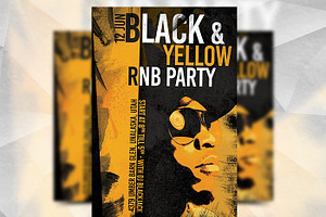 Black & Yellow RNB Party Template