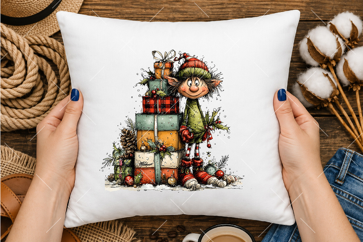 Whimsical Christmas Elf Clipart, a Person Illustration by OK Design (Photo 4 of 6)