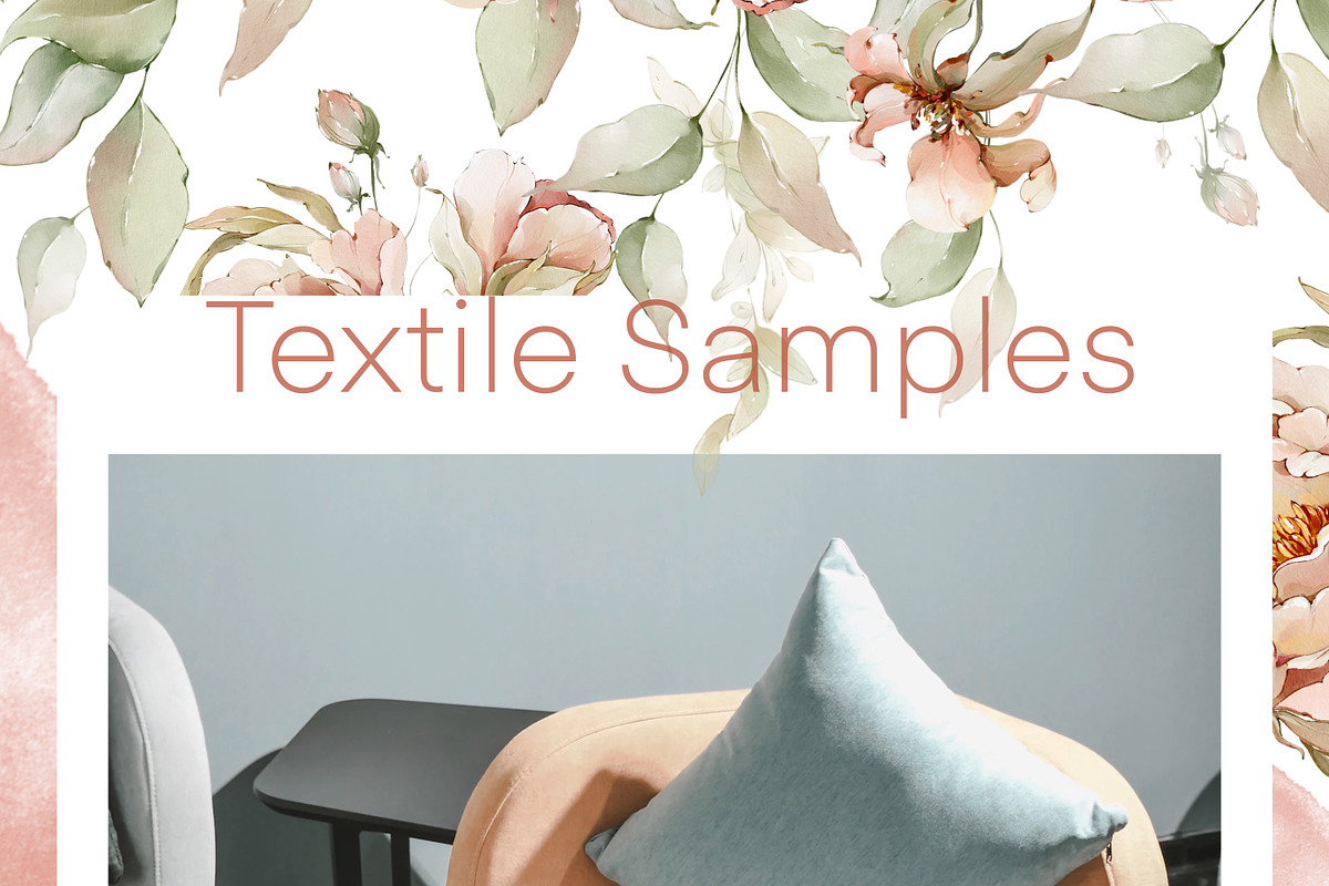 Watercolor peony roses pattern set, a Decorative Illustration by Edith’s World (Photo 7 of 13)
