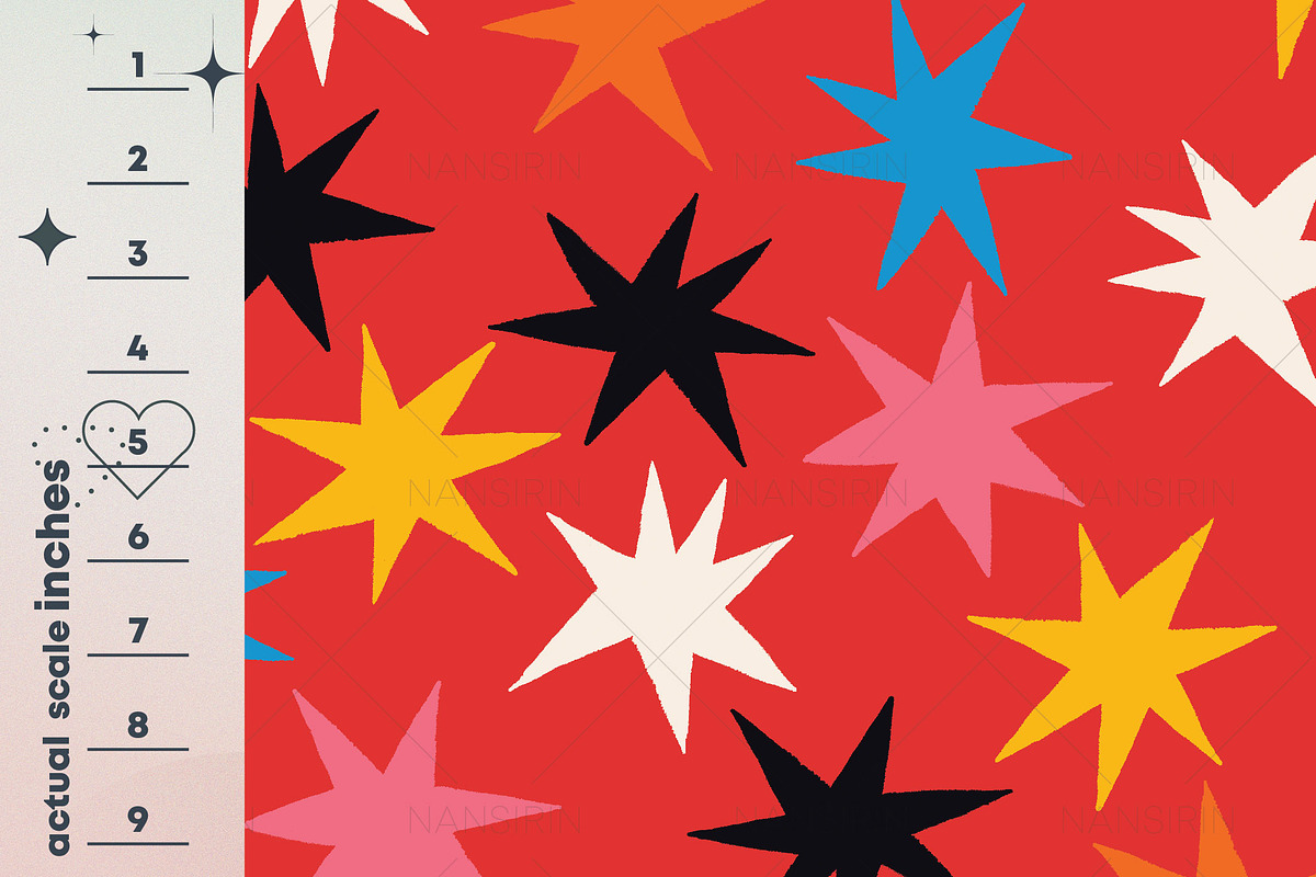 Star Seamless Pattern Set, a Pattern Graphic by Nansirins Studio (Photo 3 of 9)