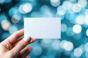 Business card framed by bokeh, a Photo by Pavel_design