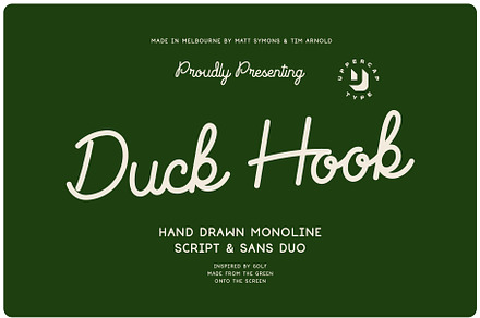 Duck Hook - Script & Sans Font Duo, a Script Font by UppercapType