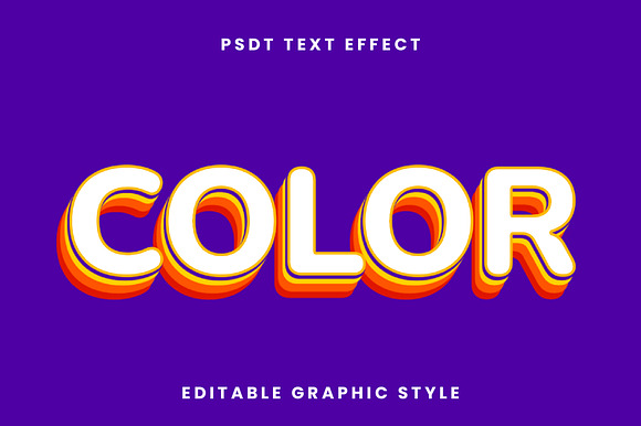 Layered Retro 3D Text Effect preview 2