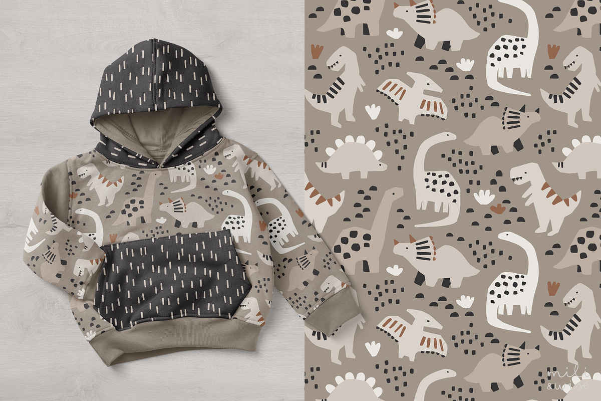 Dino Love Kids Pattern Collection, a Pattern Graphic by Point and Poem (Photo 7 of 7)